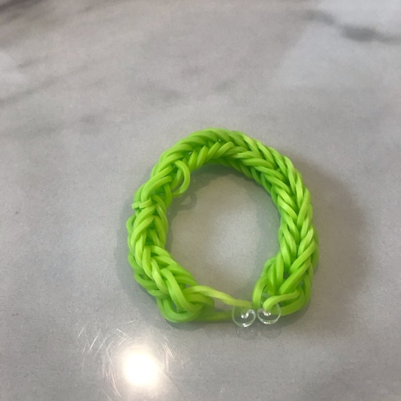Handmade light  green rubber band set - Picture 2 of 8
